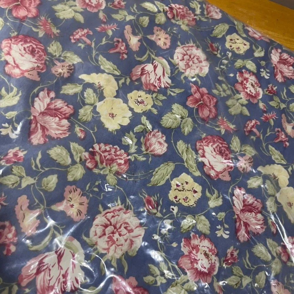 Vtg Waverly Garden Room Floral Pet Orthopedic Foam Bed Pad Blue Pink 24x18